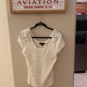 Sanctuary Cream Textured Blouse